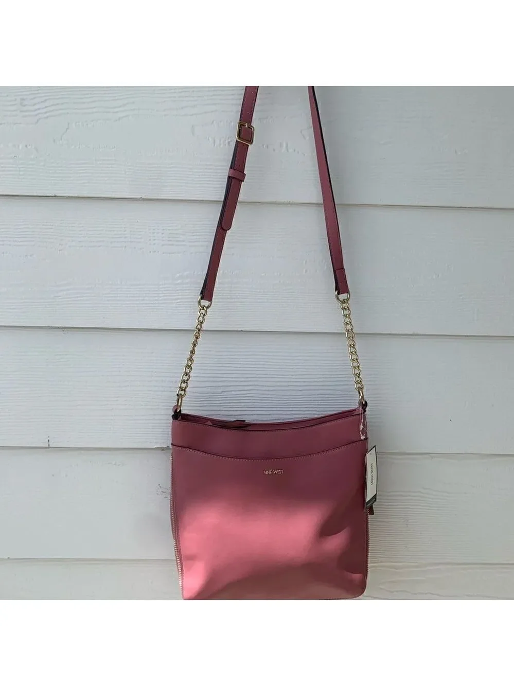 Nine West medium crossbody bag rose tone